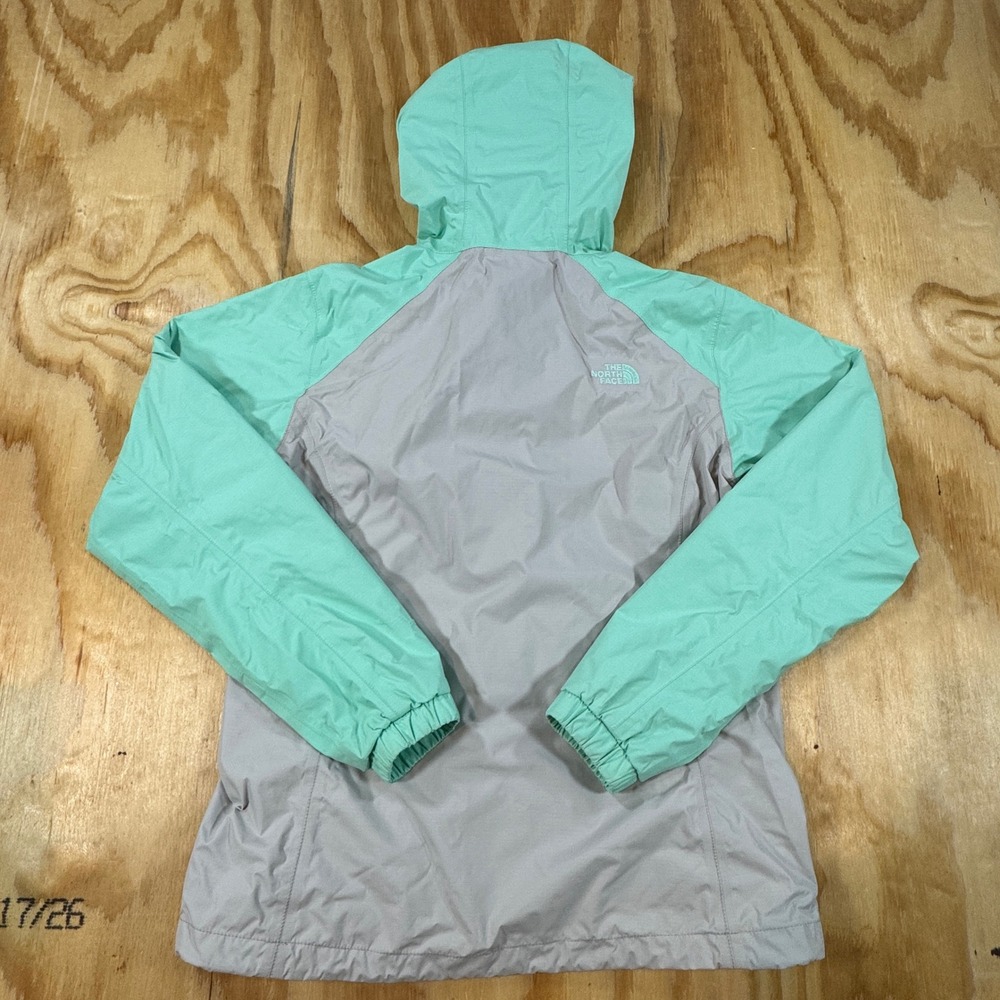 The North Face DryVent Rain Jacket Women's S Grey Mint Green Hooded Gorpcore - Picture 8 of 10